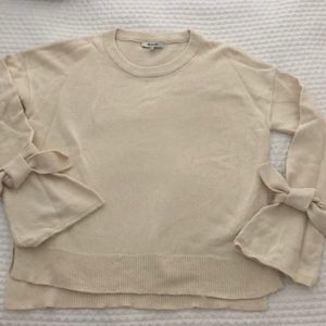 Madewell Bell Tie Sleeve Sweater, Size Small